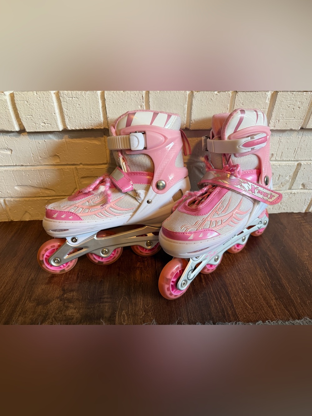 X MBT Pink Inline Adjustable Skates Size Large